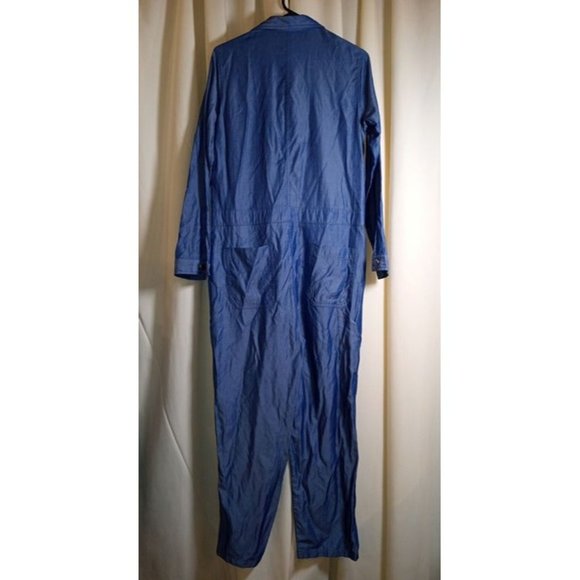 Rose‎ Velvet Size Large Zip/Button Front Long Sleeve Pants Jumpsuit BRAND NEW - Picture 3 of 7